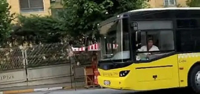 İETT otobüsü şoförü ile yolcular arasındaki kart basma tartışma kameraya yansıdı