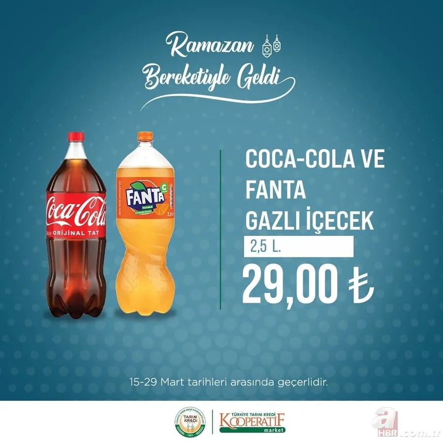 Tarım Kredi RAMAZAN Paketi 2023 | İndirimli özel fiyatlar başladı! Ayçiçek yağı, Güllaç, Tiryaki çay, Hurma, Pastırma... 10