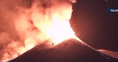 Etna Yanardağı lav ve kül püskürttü
