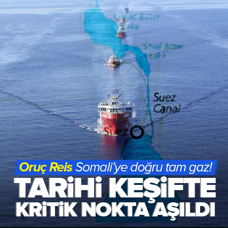 Oruç Reis Süveyş Kanalını geçti