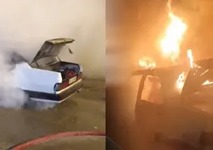 Karabük'te otomobil alev topuna döndü!