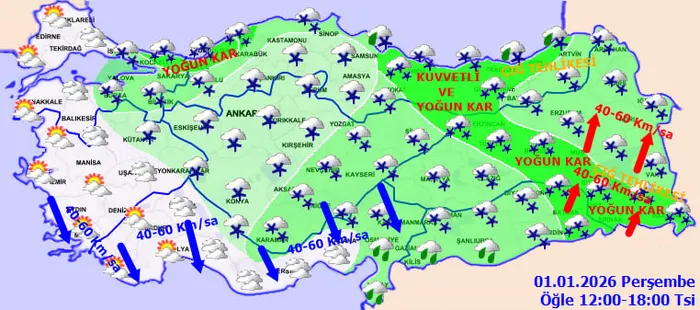 CANLI | Yılın ilk gününde hava nasıl olacak? 63 kentte kar uyarısı: İliklerimize kadar üşüyeceğiz - 1