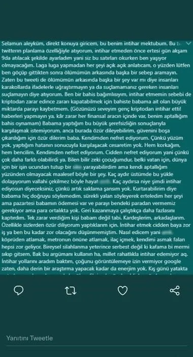 İstanbul Kağıthane'de feci ölüm! Üniversite öğrencisinden şoke eden intihar mektubu: "Bahis bağımlısıyım" - 4