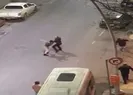 Kavga ederken metreyle saldırdı! O anlar kamerada
