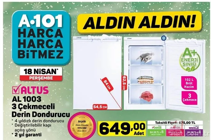A101 aktüel ürünler kataloğu 18 Nisan yayında! A101 indirimli ürünler neler? 6