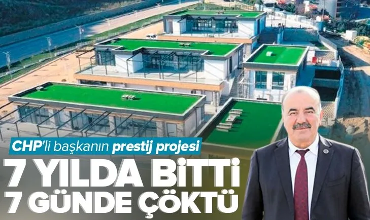 Mudanya Belediye Başkanı CHP’li Hayri Türkyılmaz’ın prestij projesi! 7 yılda bitti 7 günde çöktü