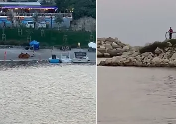Arnavutköy'de panik anlar! Denizden patlayıcı çıktı