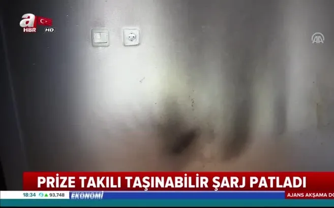 Prize takılı taşınabilir şarj patladı