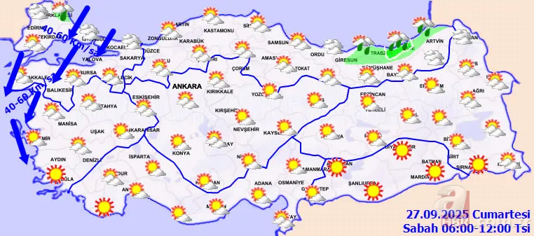 Hafta sonu hava durumuna bakmadan plan yapmayın! Meteoroloji’den 13 ile sarı kodlu uyarı: O bölgelerde kuvvetli yağış ve rüzgar etkili 13