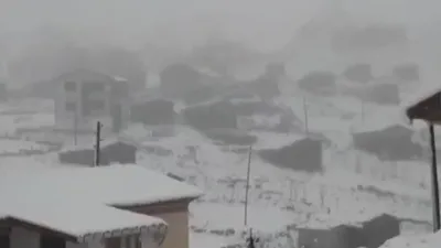 Rize’de yüksek kesimlere kar yağdı