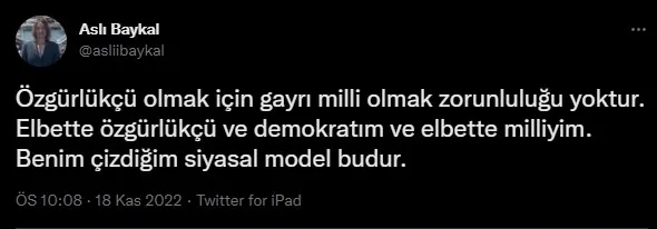 Aslı Baykal’dan Kılıçdaroğlu’na ’hamburger’ göndermesi: Özgürlük ve demokrasi milletle beraber inşa edilir