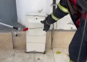 Doğal gaz kutusundan çıkan hayrete düşürdü