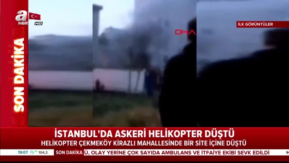 İstanbul’da askeri helikopter düştü