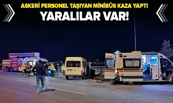 Kayseri'de askeri personel taşıyan minibüs ile otomobil çarpıştı! Yaralılar var