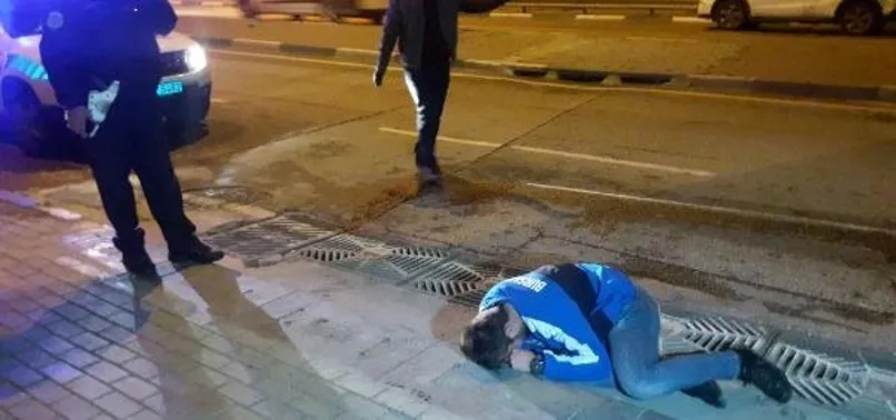 Bursa'da kaza yapan alkollü sürücü ağladı