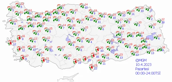 1680896306238.png Kuvvetli sağanak yağış yolda! Meteoroloji gün vererek milyonları uyardı! İstanbul Ankara İzmir hava durumu... - 7