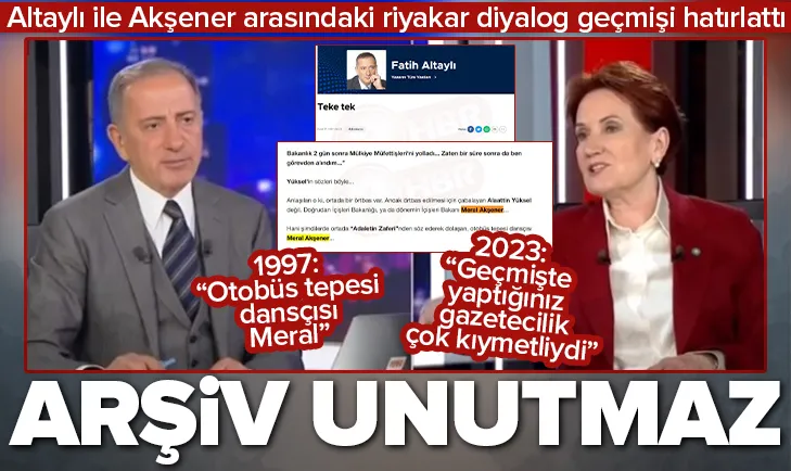 Akşener kendisine dansçı diyen Altaylıyı övdü