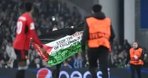 UEFA Şampiyonlar Ligi maçında Filistin’e destek