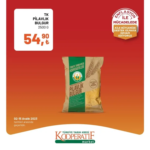 Tarım Kredi Market 11 Aralık indirim kataloğu çıktı! Dev rulo havlu, yumuşatıcı, çay, bütün piliç, tereyağı, tost peyniri, süt, beyaz peynir, pirinç ucuza satışta…