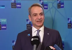 Miçotakis'ten NATO Zirvesi'nde A Haber'e özel açıklamalar: Deniz yetki alanları belirlenmeli