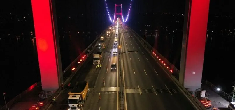 Fatih Sultan Mehmet Köprüsü'ndeki asfalt bakım çalışması sona erdi