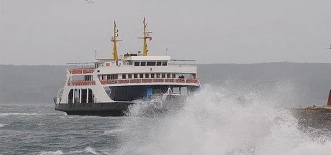 Kabatepe-Gökçeada hattındaki 5 feribot seferi iptal edildi