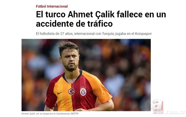 Futbolcu Ahmet Çalık'ın ölümü dünya basınında! Manşetten verdiler: Türkiye'de trajedi 6