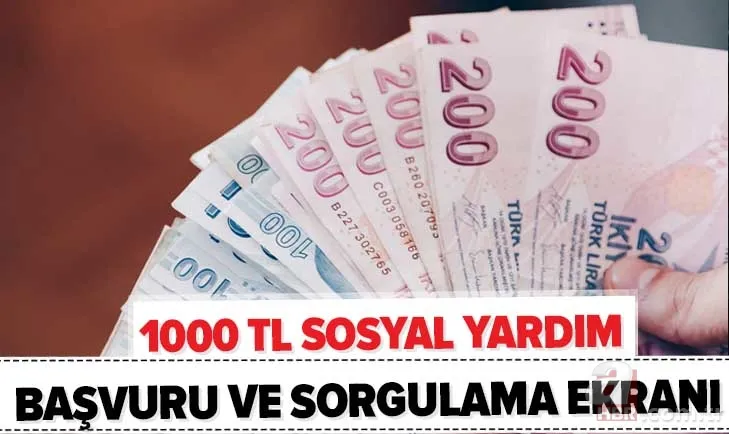 Pandemi destek başvurusu sonuçları sorgulama! e-Devlet 1000 TL sosyal yardım başvuru nasıl yapılır? 1