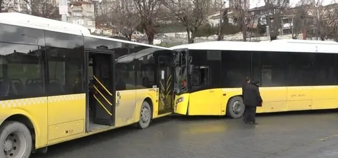 Son dakika: Başakşehir’de İETT otobüsleri kafa kafaya çarpıştı