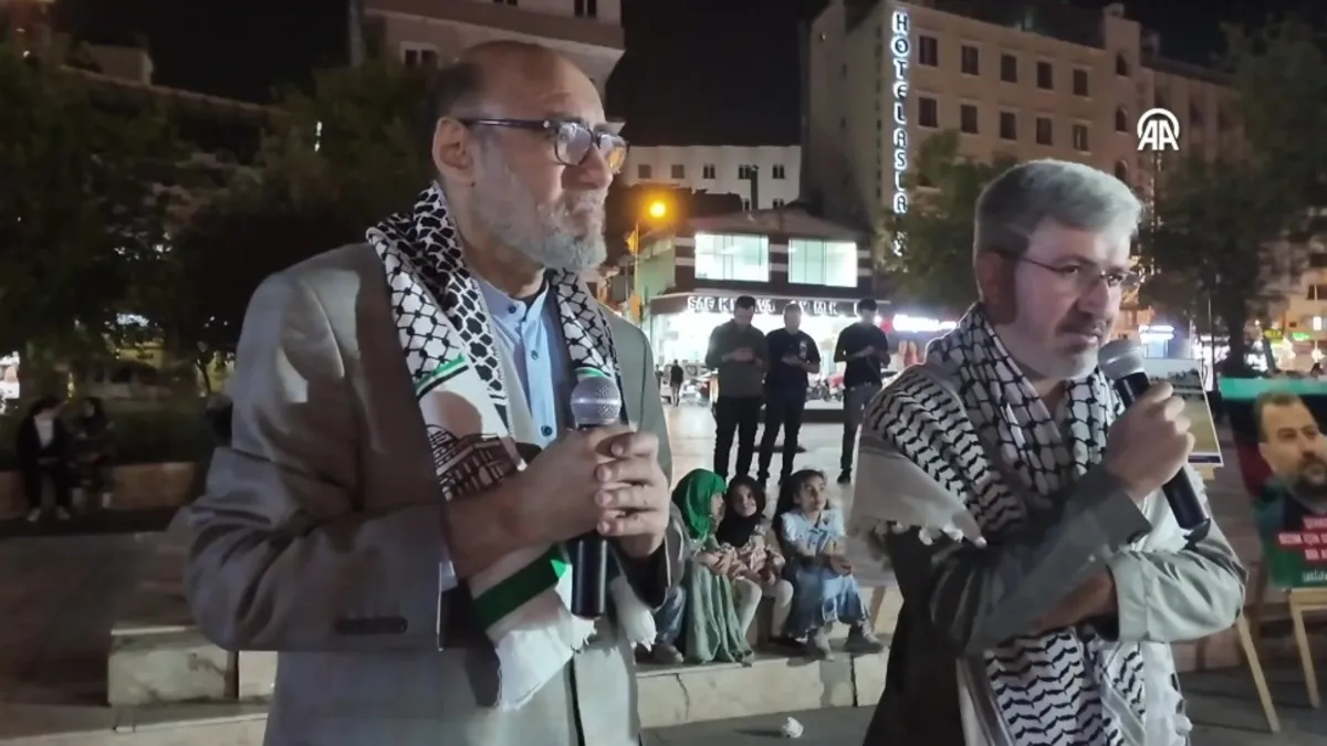 Diyarbakır'da Gazze'ye destek! Tekbir getirilerek İsrail protesto edildi