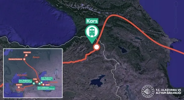 Çin'e bor taşıyan ihracat treni Kars'a - 1