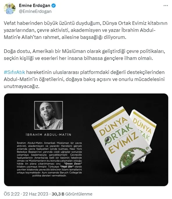 emine-erdogandan-yazar-ibrahim-abdul-matin-icin-taziye-mesaji-1687444691515.jpg Emine Erdoğan'dan yazar İbrahim Abdul-Matin için taziye mesajı - 1