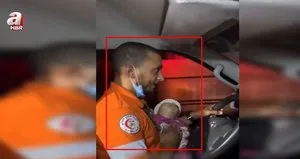 Ambulansı kullanırken bebeğe kalp masajı yaptı!