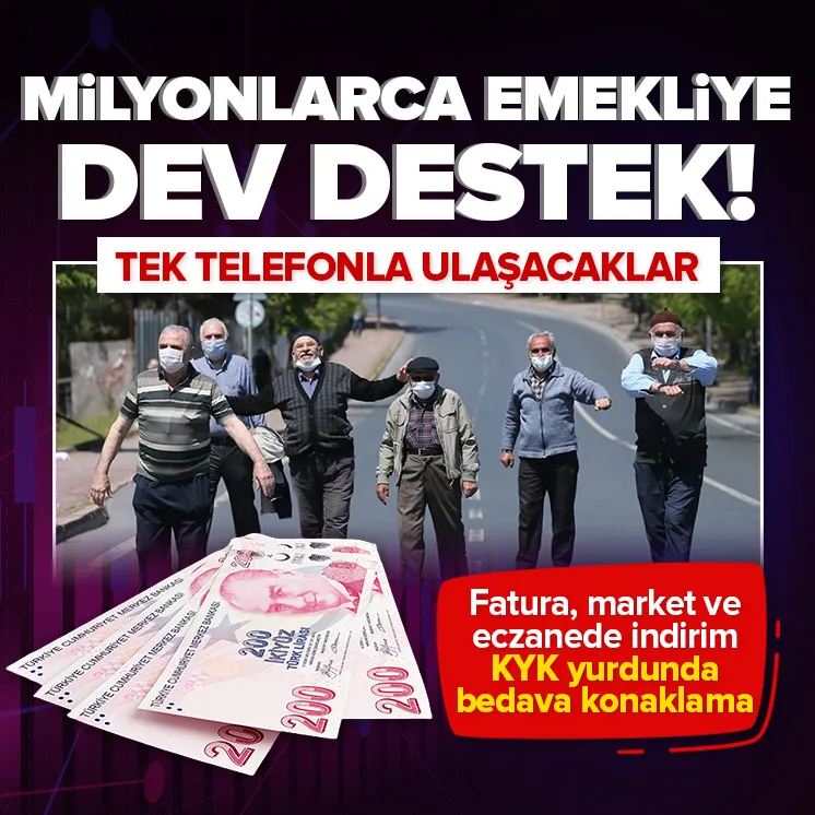 Emekliye destek! Fatura, eczane ve marketlerde...