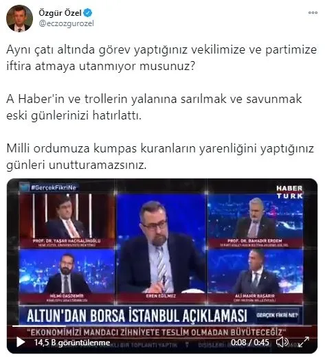 1606669603147.jpg CHP'li Özgür Özel Mehmetçiğe hakareti savunurken A Haber'i de hedef aldı - 2
