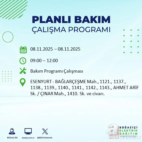 İSTANBUL ELEKTRİK SORGULAMA: 10 saatlik kesinti olacak! Elektrikler ne zaman gelecek, hangi ilçelerde kesin olacak? 7