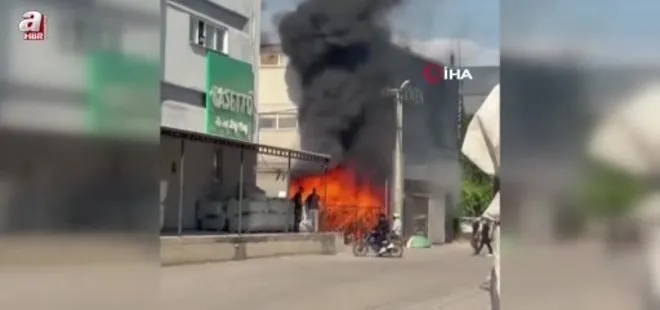 İnegöl mobilya sanayinde yangın