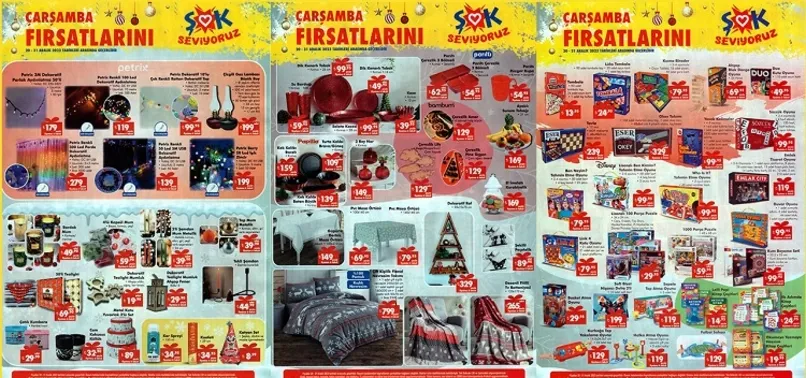 ŞOK 23 Aralık aktüel ürünler kataloğu yayınladı! Yılbaşı süsleri, oyunları, atıştırmalıkları ve günü destekleyecek gıda ürünlerinin fiyatı düştü!