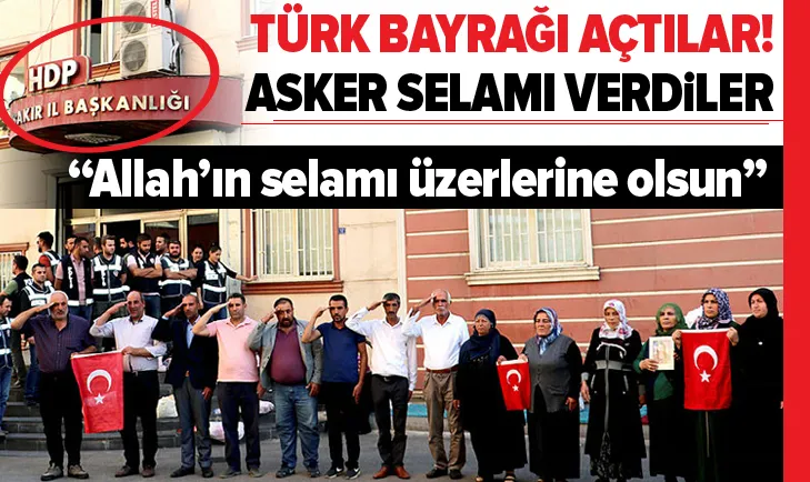 HDP önünde oturma eylemi yapan ailelerden asker selamı