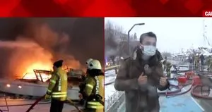 Boğaz’da tekne yangını