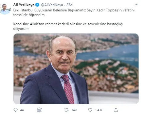 Son dakika: Kadir Topbaş hayatını kaybetti! Kadir Topbaş kimdir?