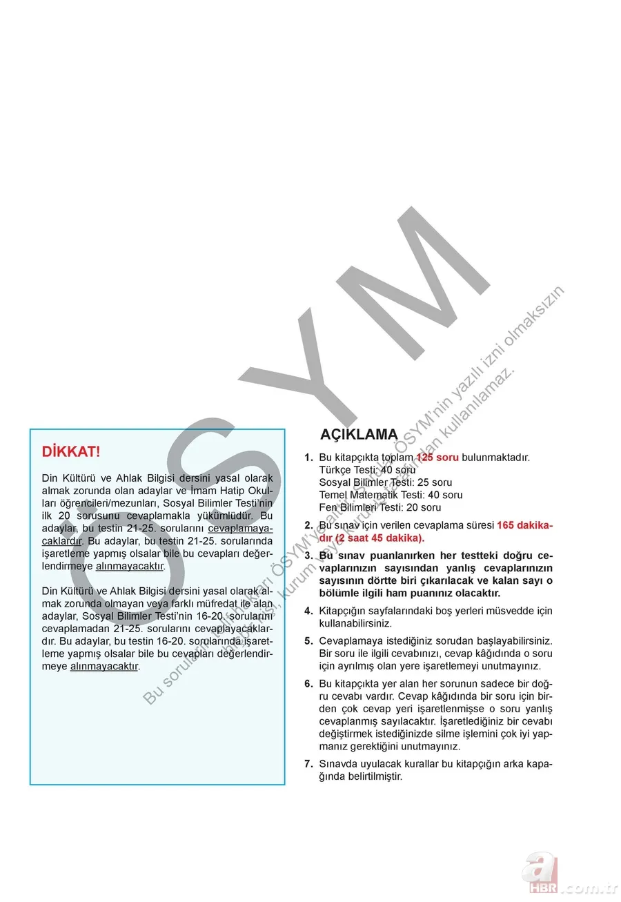 ÖSYM YKS 2023 A - B - C kitapçığı soruları ve cevapları osym.gov.tr! YKS SÖZEL- SAYISAL SORU KİTAPÇIĞI VE CEVAP ANAHTARI GÖRÜNTÜLEME PDF İNDİR! AYT, TYT, YDT... 16