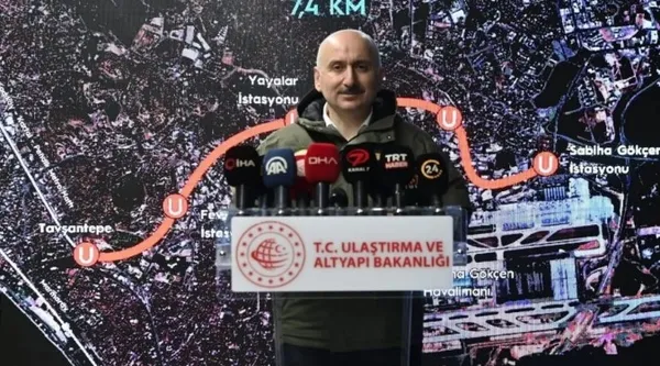 Ulaştırma ve Altyapı Bakanı Karaismailoğlu Pendik-Sabiha Gökçen Havalimanı metro hattının deneme sürüşüne katıldı! Orada müjdeleri peş peşe verdi