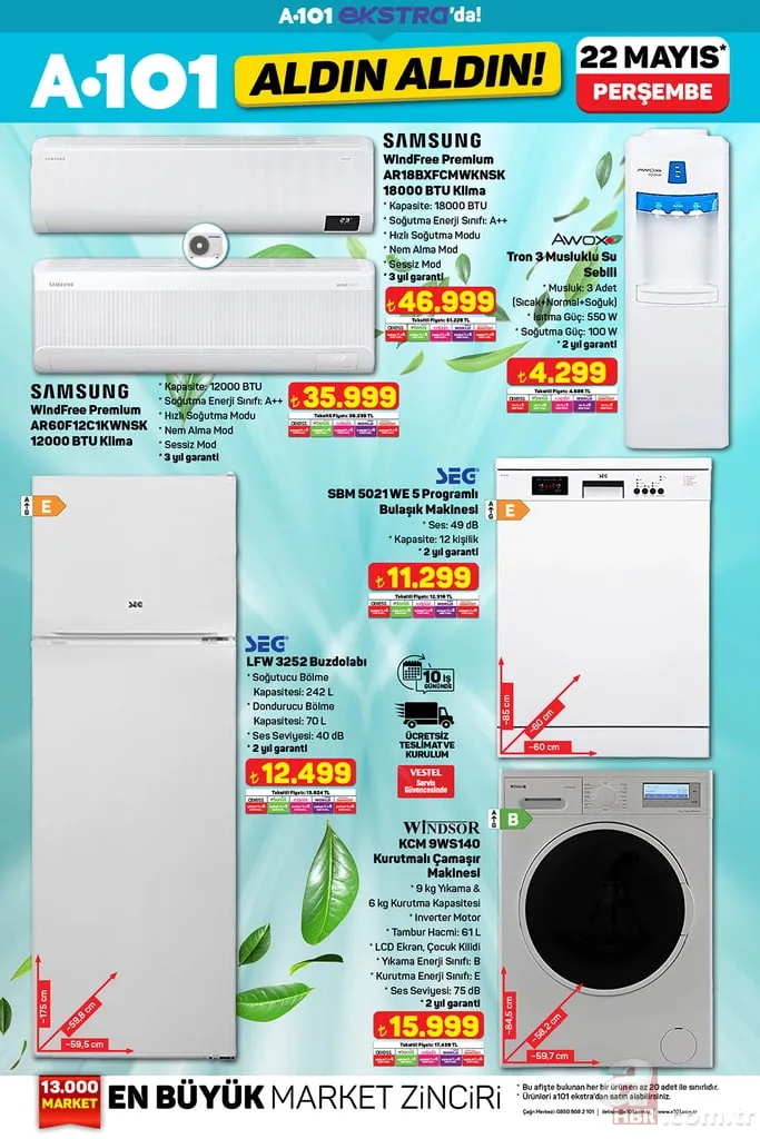 22 Mayıs A101 aktüel katalog | Yaz aylarının aranan ürünleri satışa çıktı: Taşınabilir klima, sinek önleyici, güneş kremi, balkon masası… 18