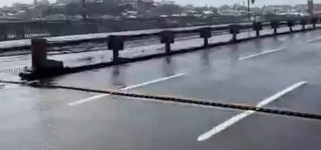 Son dakika: Unkapanı Köprüsü ulaşıma kapatıldı! Bağlantı noktasından ayrıldı