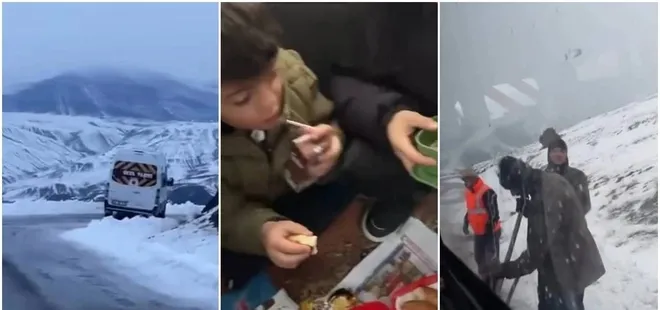 Erzincan'da servis kara saplandı