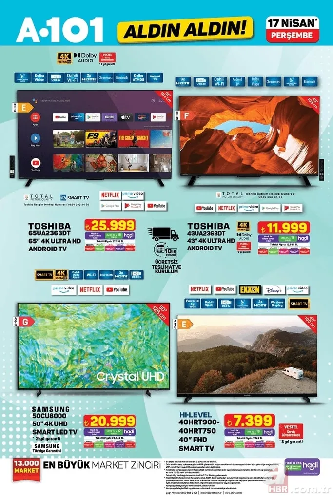 A101 aktüel 17 Nisan kataloğu yayınlandı: 10 litre Ayçiçek yağı 769 TL 12