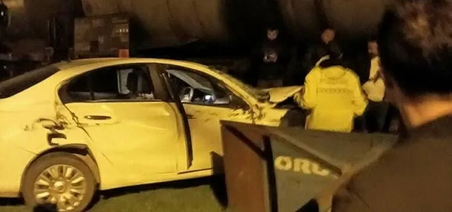 Diyarbakır’da otomobil, yük trenine çarptı!