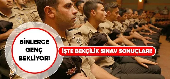 Bekçilik sınav sonuçları 2019! pa.edu.tr Bekçilik yazılı sınav sonuçları açıklandı!