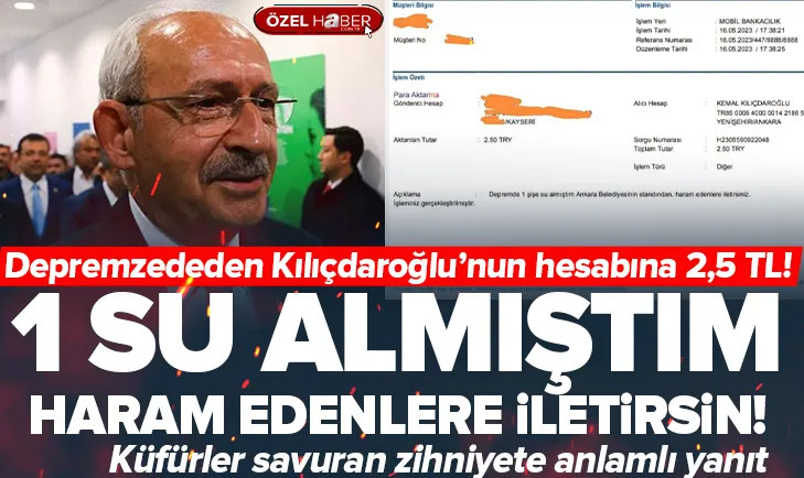 Depremzedeler CHP’lilere tepki! 2,5 TL yatırdılar
